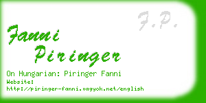 fanni piringer business card